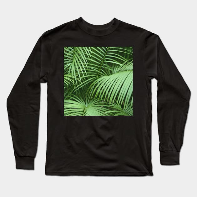 Palm Leaves Long Sleeve T-Shirt by StylishPrinting
